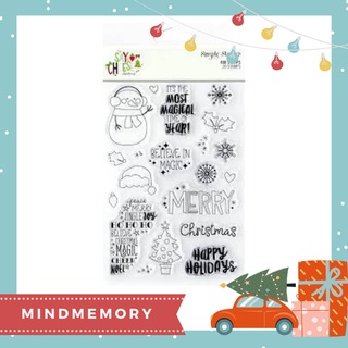 Clear Stamp เคลียร์แสตมป์ ตัวปั้มใส Say Cheese Christmas ขนาด 4x6 นิ้ว