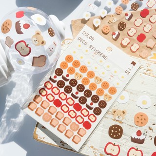 🌟Color Deco Sticker สติ๊กเกอร์ตกแต่งสุดน่ารัก/3แผ่น