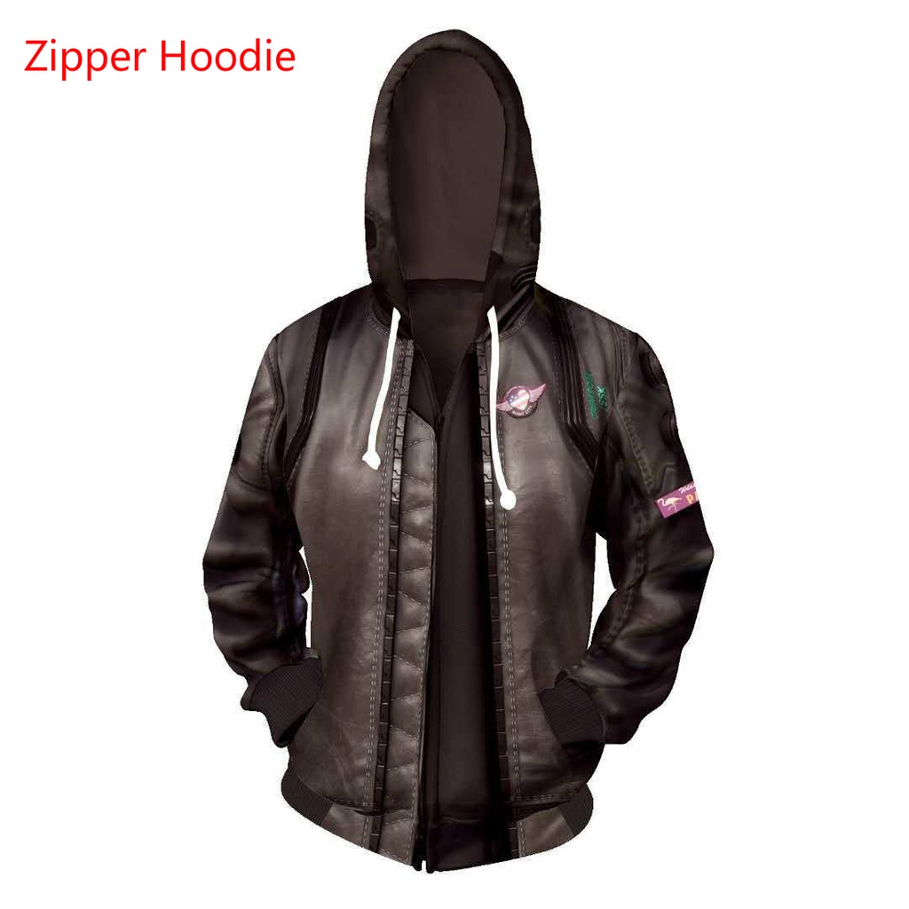Cyberpunk 2077 Hoodie เสื้อกันหนาวแฟชั่น 3D พิมพ์แจ็คเก็ต unisex Coat Outerwear