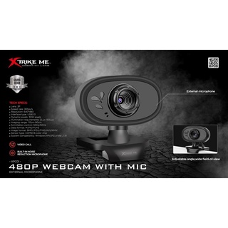 กล้อง Webcam XTRIKE ME รุ่น XPC01 ความละเอียด 640x480P พร้อมไมค์ กล้องคุณภาพดี สำหรับงานเรียน และประชุมออนไลน์ เกมเมอร์