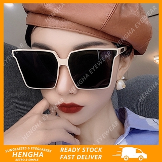 【HENGHA】COD แว่นตากันแดดแฟชั่น สไตล์เกาหลี วินเทจ ป้องกันรังสียูวี สําหรับผู้หญิง