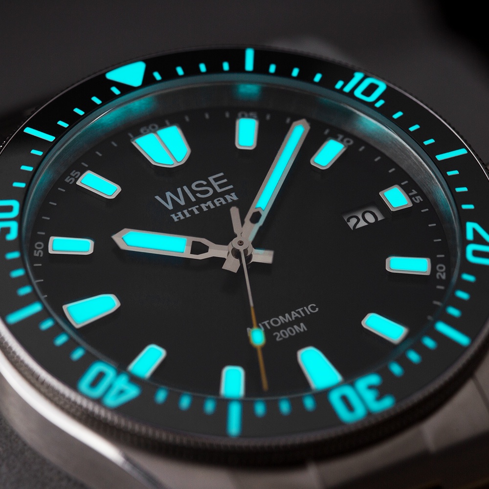 WISE รุ่น HITMAN Automatic 200 m. นาฬิกาผู้ชาย รหัส HIT05 set สายยาง ...