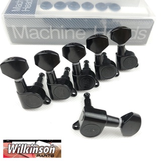 Wilkinson WJN-07 หัวจูนเนอร์จูนเนอร์กีตาร์ไฟฟ้า สําหรับ ST TL Tele Black Tuning Pegs Fender Strat Tele