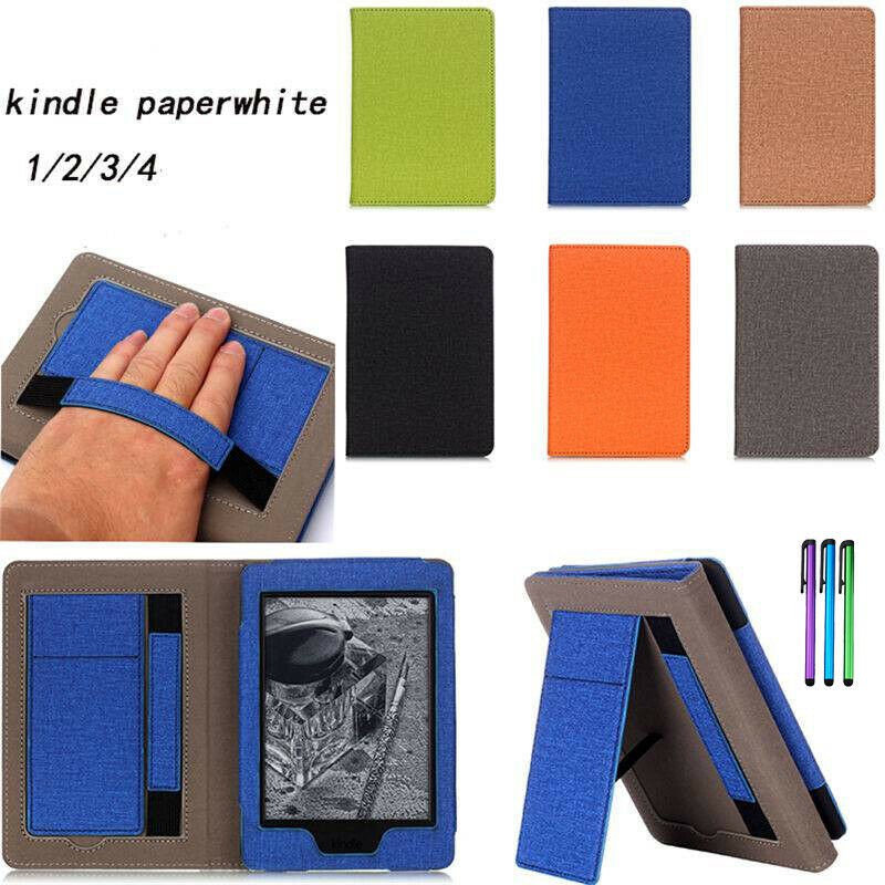 For Amazon Kindle Paperwhite 1 2 3 4 10th Flip Smart Strap Case Cover ...