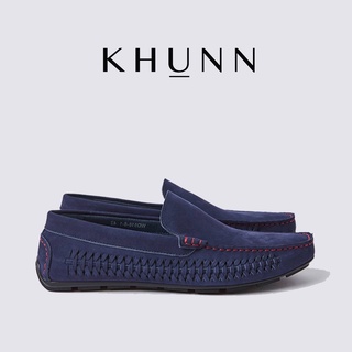 KHUNN รองเท้ารุ่น Parker สีกรม Driving Shoes Premium Signatue จาก KHUNN