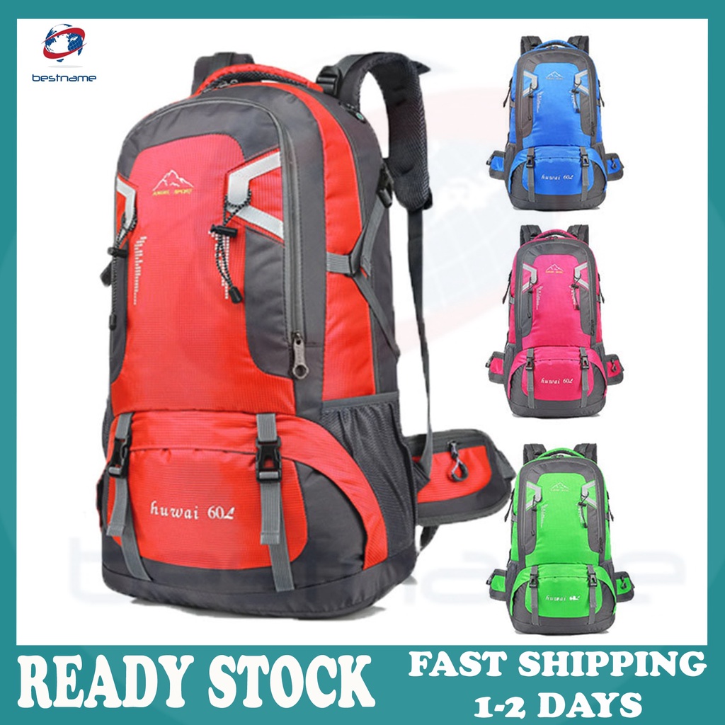 40L 60L Beg Travel Backpack Beg Hiking Waterproof Backpack Bagpack Waterproof Men Travel Hiking