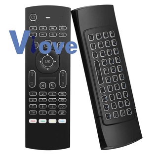 Mx3 แอร์เมาส์ คีย์บอร์ดไร้สาย Backlit Smart Remote Control 2.4G RF สําหรับ X96 Tx3 H96 Android TV Box