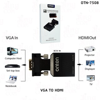 VGA to HDMI Converter รุ่น 7508 (แปลง VGA และ Audio เป็น HDMI)