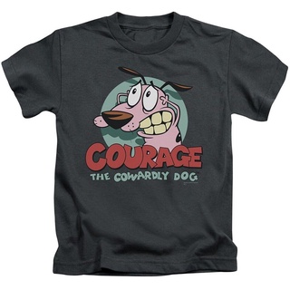 เสื้อยืด พิมพ์ลายการ์ตูนสุนัข Courage The Cowardly แฟชั่นสําหรับผู้ชาย