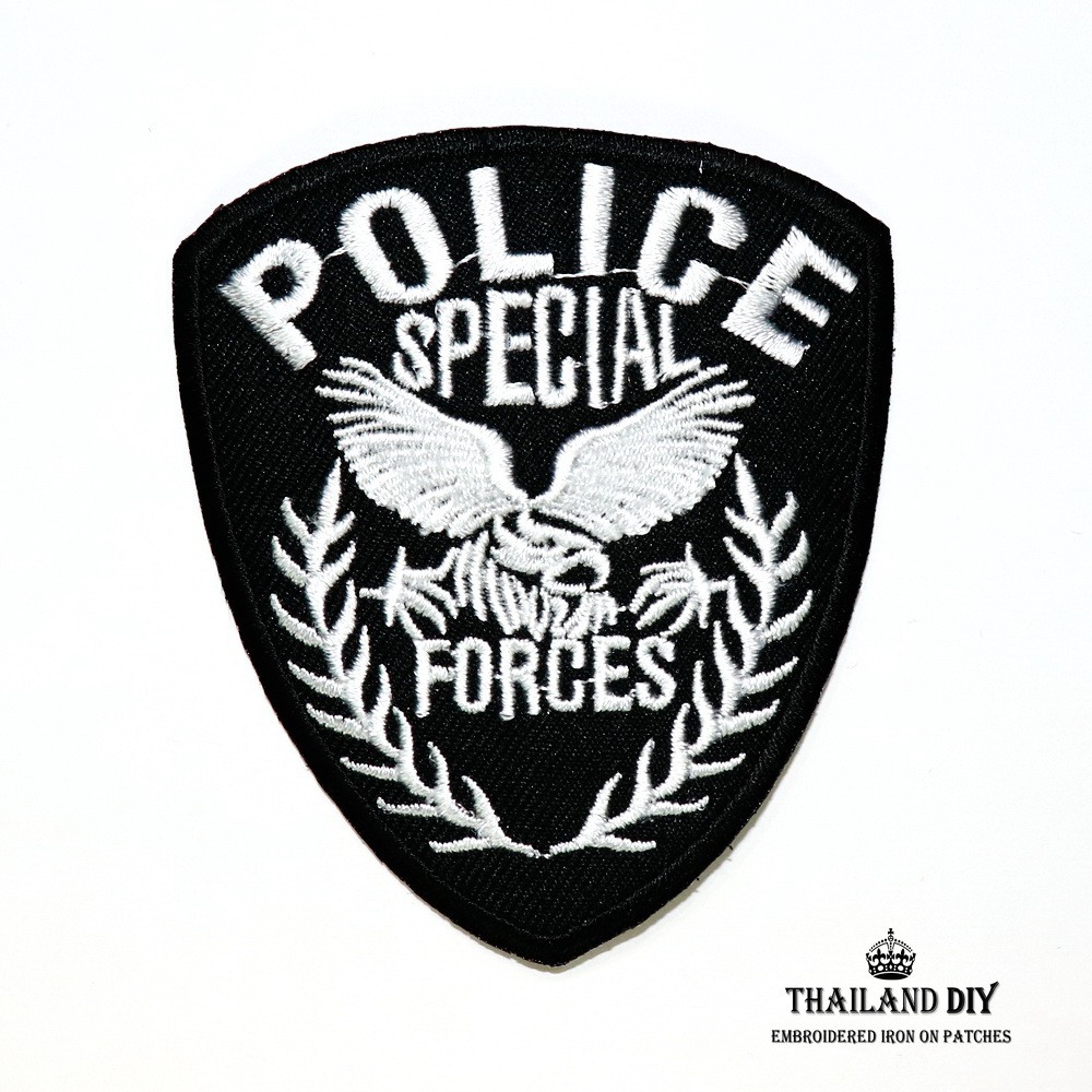 พร้อมส่ง ตัวรีดติดเสื้อ ตราตำรวจ ชุดตำรวจ Police Special Force Patch wop งานปัก DIY ตัวรีด อาร์ม ติดเสื้อ แจ็คเก็ต เท่ๆ