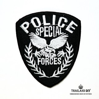 พร้อมส่ง ตัวรีดติดเสื้อ ตราตำรวจ ชุดตำรวจ Police Special Force Patch wop งานปัก DIY ตัวรีด อาร์ม ติดเสื้อ แจ็คเก็ต เท่ๆ