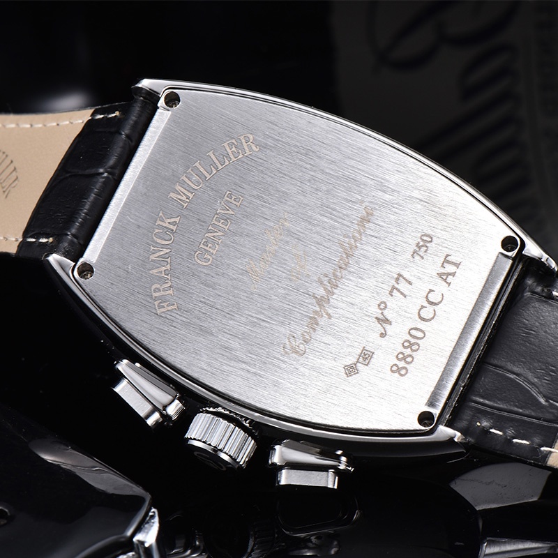 Franck-muller ใหม่ นาฬิกาข้อมืออัตโนมัติ สายหนัง ปฏิทิน สไตล์นักธุรกิจ หรูหรา สําหรับผู้ชาย