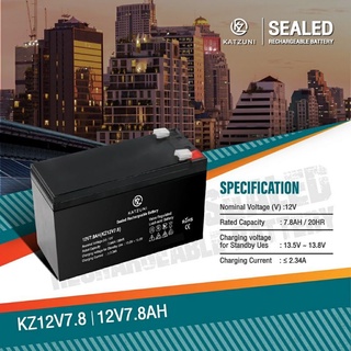 Katzuni แบตเตอรี่ เครื่องสำรองไฟ UPS 12V 7.8 Ah | รับประกัน 1ปี