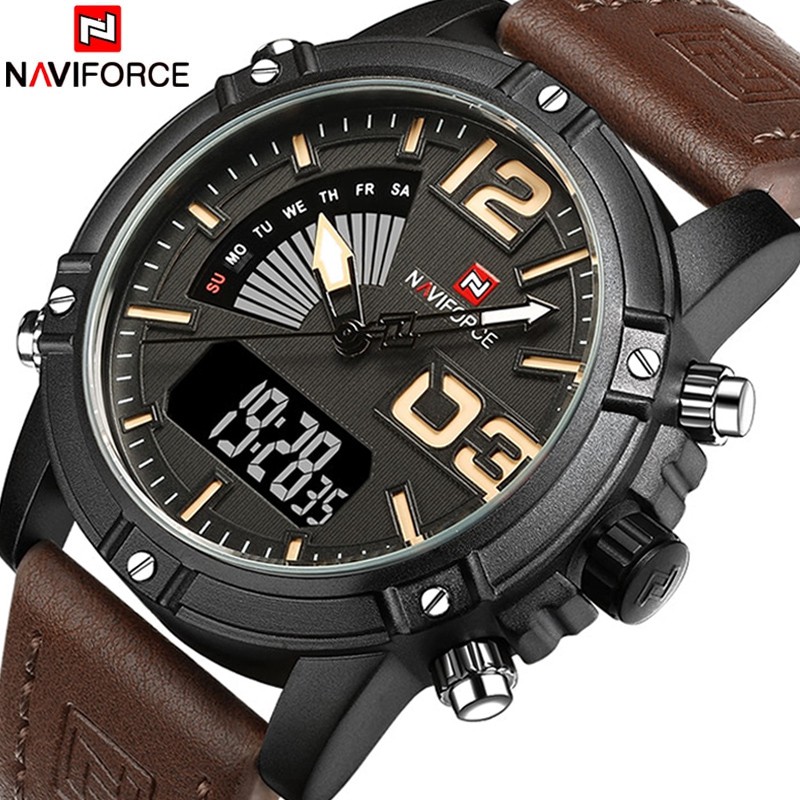NAVIFORCE นาฬิกาข้อมือ กันน้ำ สไตล์สปอร์ต สำหรับผู้ชาย