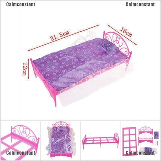 Calmconstant ชุดเฟอร์นิเจอร์เตียงนอน สําหรับบ้านตุ๊กตา