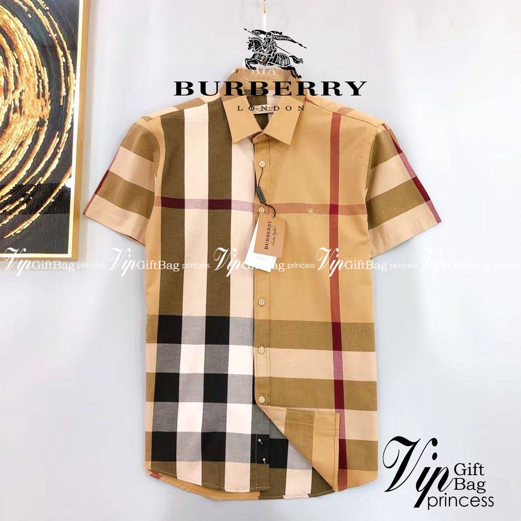 BURBERRY SHIRT / BURBERRY SHORT SLEEVE VINTAGE CHECK SHIRT เสื้อเชิ้ตแขนสั้นแบรนด์เบอเบอรี่ ลายสก็อต