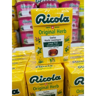 Ricola Lemon mint ริโคล่า เลมอน มินซ์ มีสารสเตียเวีย ขนาด 40 กรัม