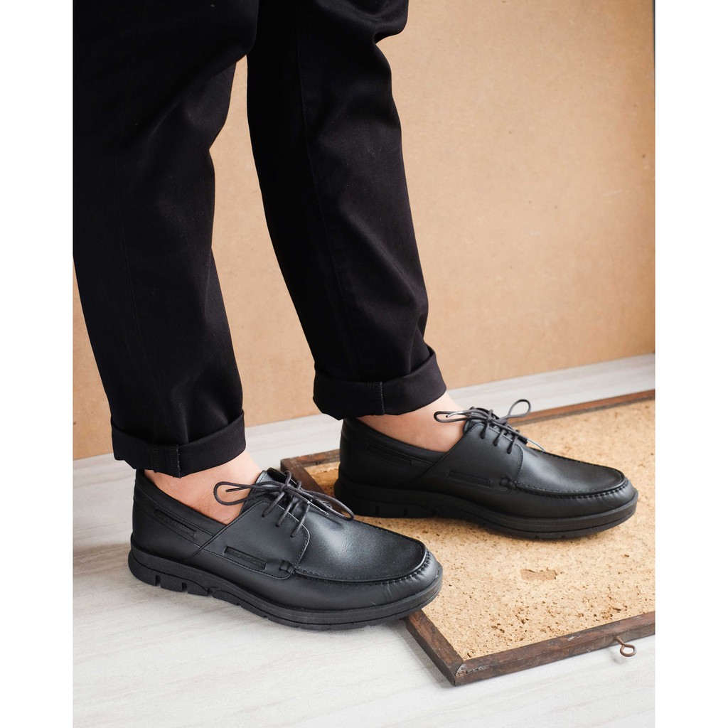 รองเท้าหนังลําลองผู้ชาย - Waldo Black