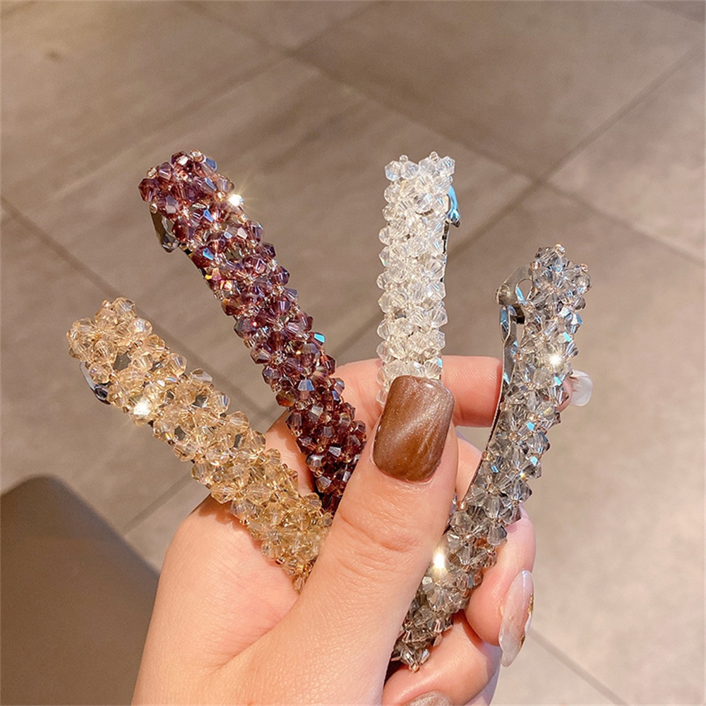 แฟชั่น 4 สี เกาหลี คริสตัล มุก กิ๊บติดผม หรูหรา ผู้หญิง ปิ่นปักผม กิ๊บติดผม ที่คาดผม เครื่องประดับผม - รูปที่ 6