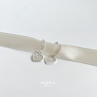 (myjew.k) ตุ้มหู ต่างหูเงินแท้ รุ่น JOLIE HEART HOOP