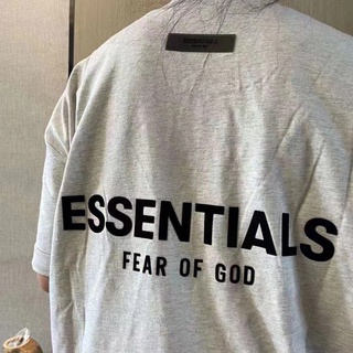 เสื้อยืดแขนสั้น คอเต่า พิมพ์ลายตัวอักษร FEAR OF GOD Season 8 ESSENTIALS สําหรับผู้ชาย