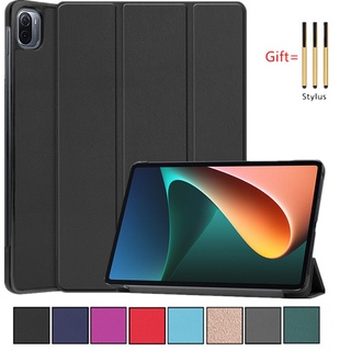 เคส แบบพับได้สามทบ พร้อมขาตั้ง สําหรับ Xiao Mi Pad 5/Pad 5 Pro 2021 11 นิ้ว Funda Xiaomi Pad 5 Pouce Pro 5G 11 นิ้ว