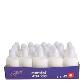 คิวบิซ กาวลาเท็กซ์หลอด 35 ซีซี แพ็ค 24 ขวด101347Q-BIZ Latex Glue 35 Cc. 24 Pcs/Pack Q-Biz Latex Glue 35 cc. Pack 24 bott