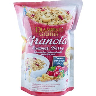 Diamond Grains Summer Berry Granola ซีเรียลกราโนล่า รสซัมเมอร์เบอร์รี่ 500กรัม