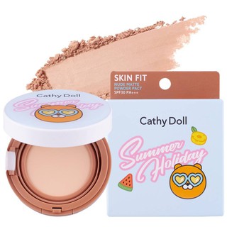 Cathy Doll Skin Fit Nude Matte Powder Pact SPF 30 PA+++ 6.5g,Foundation 15ml.เคที่ดอลล์ สกินฟิต นู้ดแมทท์ แป้งและรองพื้น