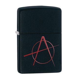 ซิปโป้ รุ่น 20842 Anarchy Symbol Black Matte ของแท้ รับประกั…