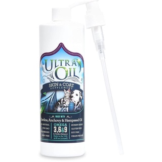 *3 Size (น้ำมันบำรุงขนสำหรับสุนัขและแมว) Ultra Oil Skin and Coat Supplement for Dogs and Cats