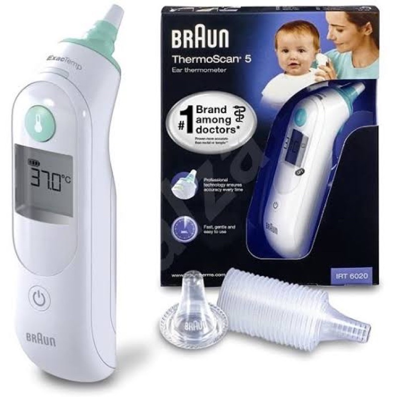 ปรอทวัดไข้ดิจิตอล Braun ThermoScan® 5 รุ่นที่รพ.ชั้นนำใช้ ของแท้ต้องนำเข้าจาก USA​