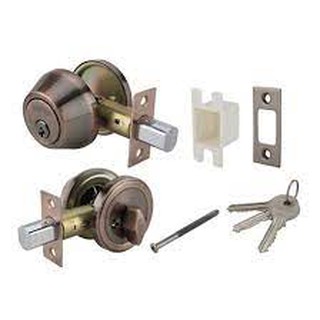 HAFELE กุญแจลิ้นตาย สีทองแดงรมดำ  DEADBOLT 489.10.503