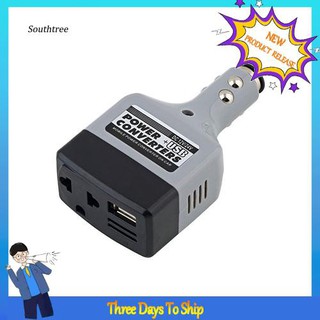 Lyy_อะแดปเตอร์แปลงอินเวอร์เตอร์ USB DC 12V 24V เป็น AC 220V สําหรับรถยนต์