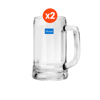 OCEAN แก้วเบียร์ MUNICH BEER MUG, 355 ML. (Pack of 2)