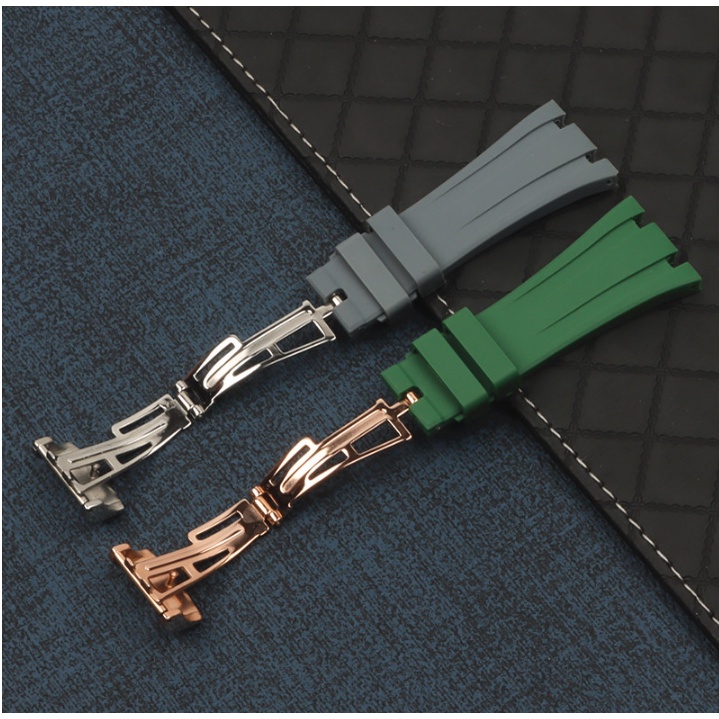 สายนาฬิกาข้อมือ ยางซิลิโคน 26 มม. พับได้ สําหรับ Audemars And Piguet watch band 15400 15500