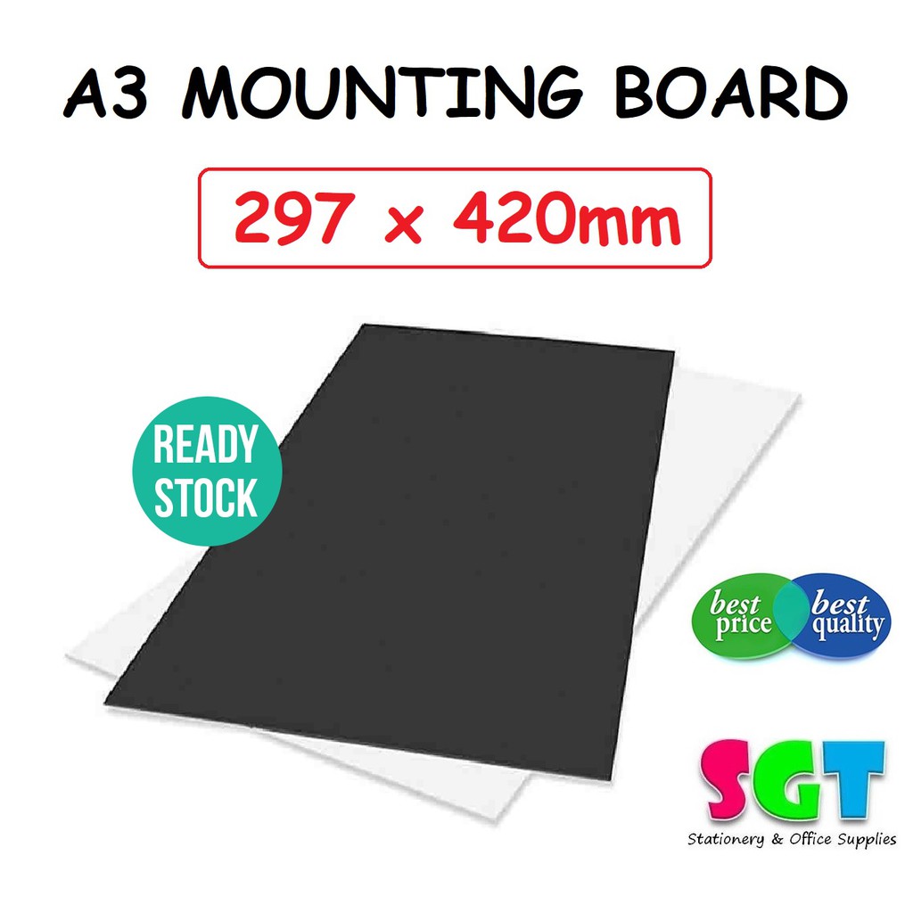แผ่นยึด A3 Size สีดํา - 1 ตัว