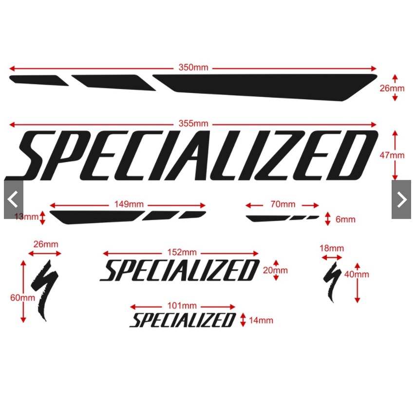สติ๊กเกอร์ไวนิลติดจักรยาน SPECIALIZED สำหรับจักรยานเสือภูเขาและเสือหมอบ