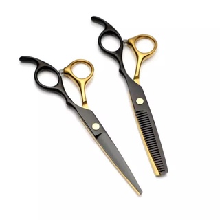 กรรไกรตัดผม กรรไกรซอย 2pcs Professional Hair Scissors Barbers Shears Hair Cutting Scissors Hair Styling Tools for Home