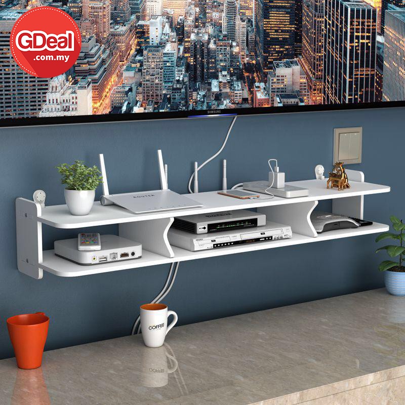GDeal DVD Player Rack TV Rack ห้องนั่งเล่นห้องนอน Wall Storage Organizer TV Self Rack