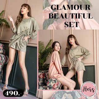 Glamour beautiful set เซตเสื้อกางเกงขาสั้น