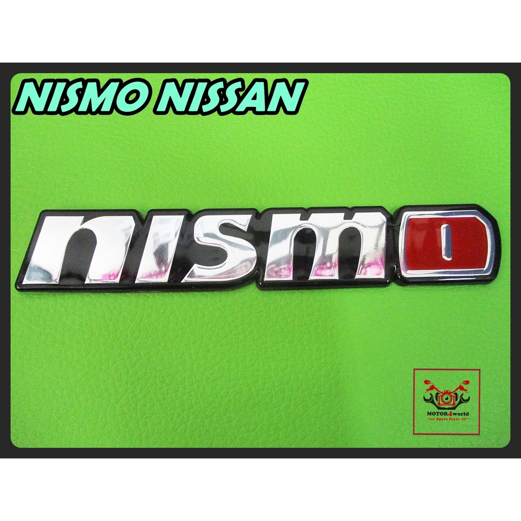 NISSAN - nismo LOGO EMBLEM STICKER (15.5x3 cm.) // โลโก้ สติ๊กเกอร์ พร้อม กาวติด