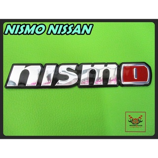 nismo NISSAN LOGO EMBLEM "CHROME" STICKER size 15.5x3 cm // โลโก้ สติ๊กเกอร์ ข้อความ nismo สีโครเมี่ยม+แดง พร้อมกาวติด