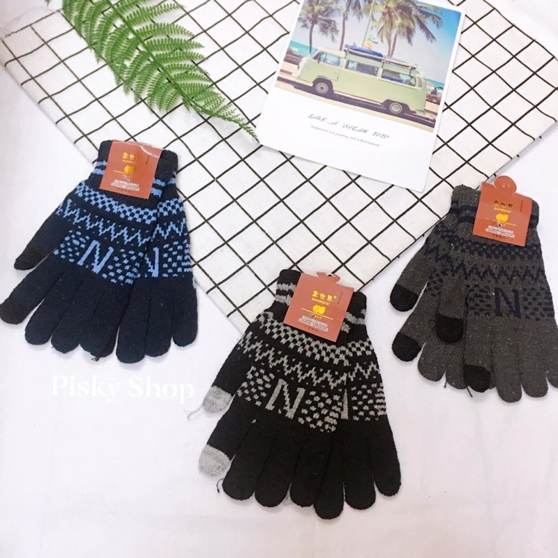 {COMBO 2 PAIRS} ถุงมือโทรศัพท์ TOUCH WOOL สําหรับผู้ชาย