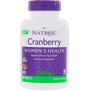 แครนเบอร์รี่ Cranberry 250 mg โรคกระเพาะปัสสาวะอักเสบอาการตกขาวมีกลิ่นรวมถึงช่องคลอดที่ไม่กระชับ แท้อเมริกา