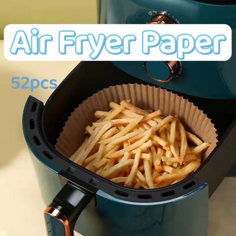 Air Fryer ชามกระดาษ 50 ชิ้น Air Fryer กระดาษแบบใช้แล้วทิ้ง Liner รองอบ Air Fryer Oilproof กระดาษ