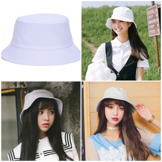 หมวกบักเก็ต_สีขาวล้วน Bucket Cap