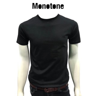 เสื้อยืดผู้ชาย เสื้อยืดแขนสั้น เสื้อยืดสีพื้น เสื้อยืดสีดำ Monotone T-shirt Short