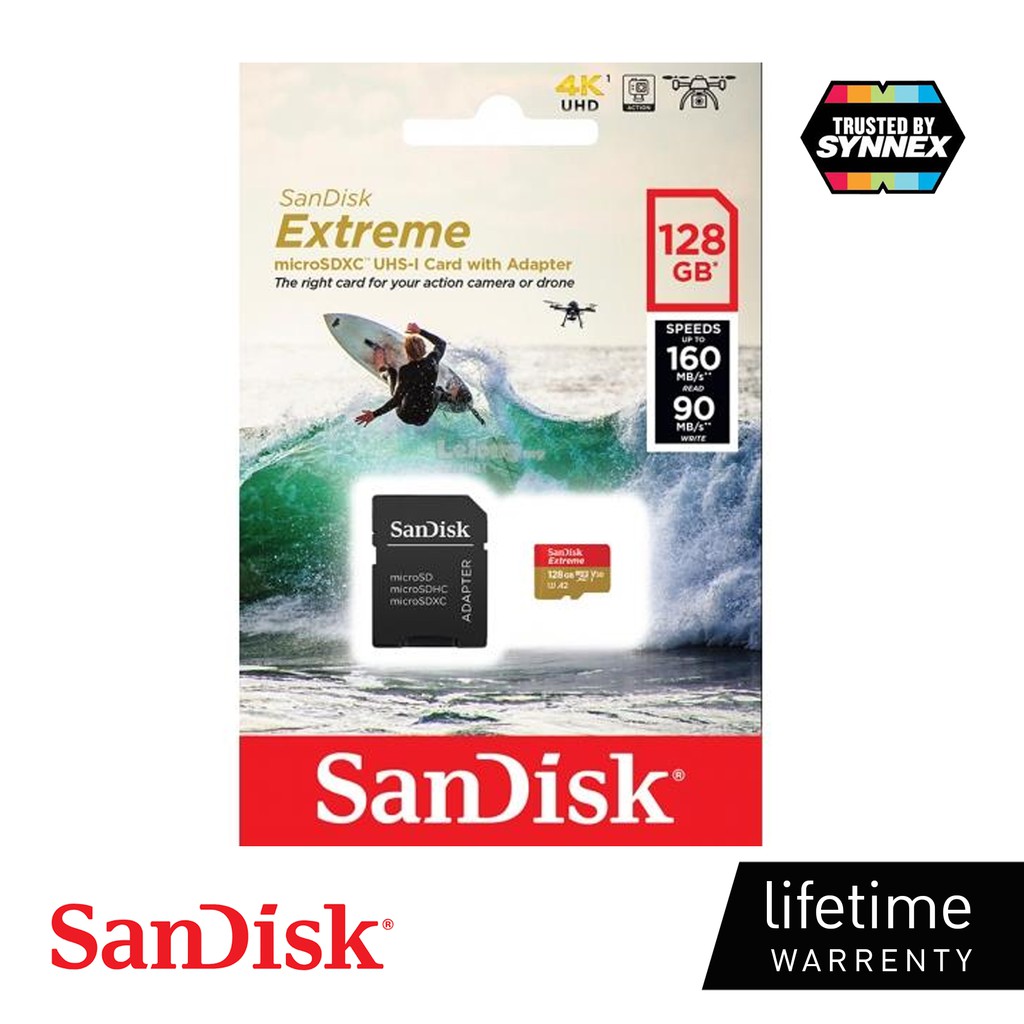 [SANDISK EXTREME PRO microSDHC-microSDXC UHS-I] 128GB รุ่นใหม่for Action Camera