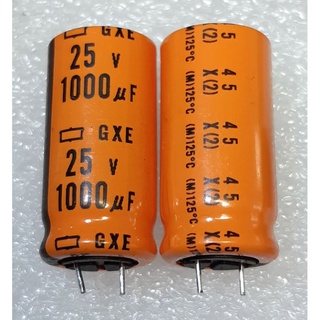 NCC Nippon Chemi-con  GXE 1000uf 25v 125°  (ตัดขา) capacitor ตัวเก็บประจุ คาปาซิเตอร์